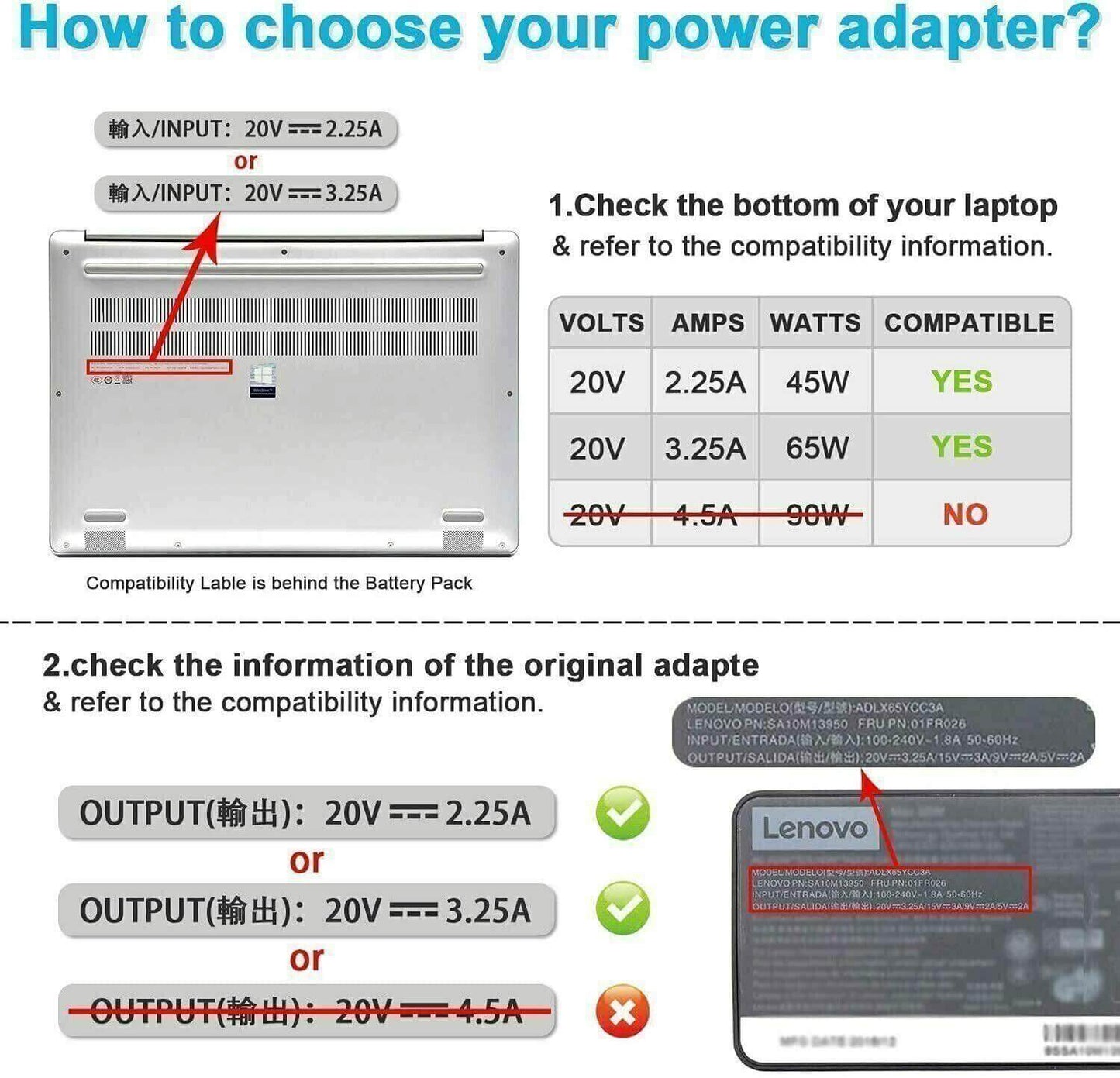 Genuine Lenovo ADP-65FD B Thinkpad Laptop Charger 45/65W Power Adapter 6M Warran - Australian Empire Shop