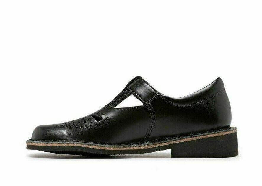 Harrison INDIANA II YTH youth Black Girls T-Bar School Leather School Shoes KIDS - Australian Empire Shop