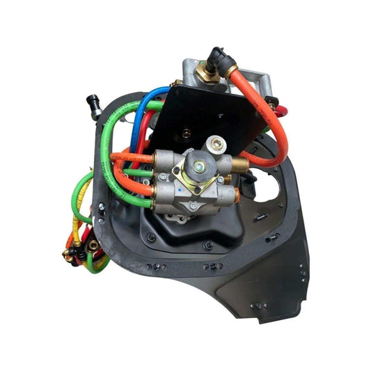 Bendix brake control module with colored hoses for manual transmission truck parts