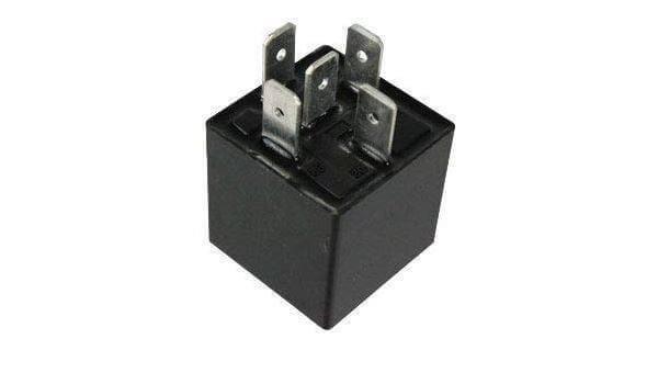 International Navistar relay gen control for truck, black rectangular relay with metal terminals