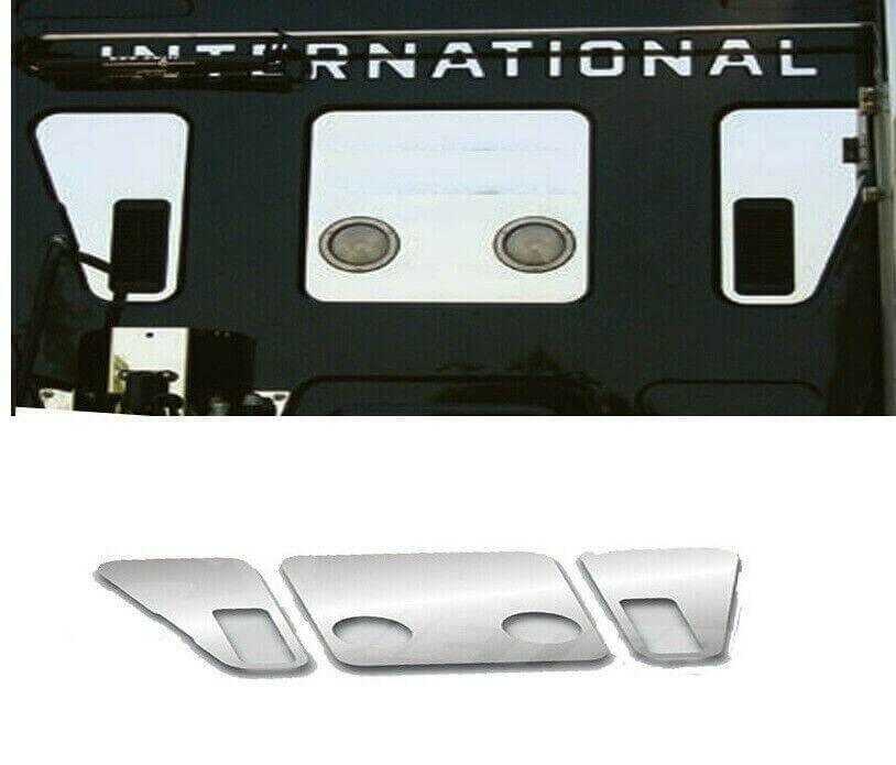 Stainless steel rear sleeper panel trim set for International Navistar truck