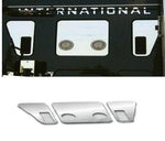 Stainless steel rear sleeper panel trim set for International Navistar truck