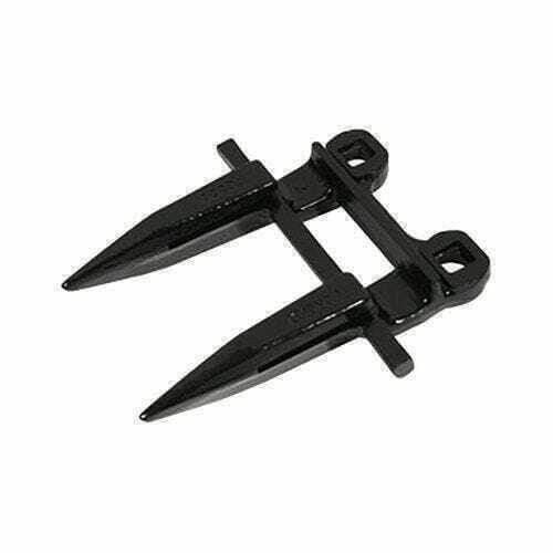 Black double knife guard for AGCO Hesston Massey Ferguson tractor parts, isolated on white