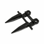 Black double knife guard for AGCO Hesston Massey Ferguson tractor parts, isolated on white