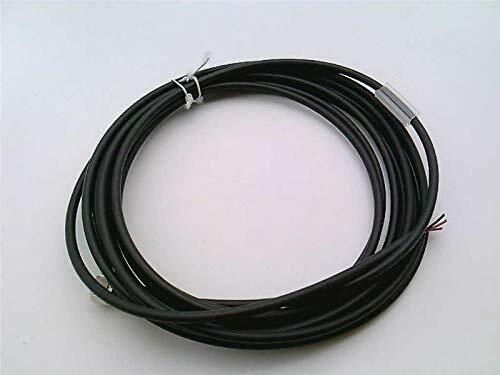 Black axial connector cable with female end for sensor or machinery wiring