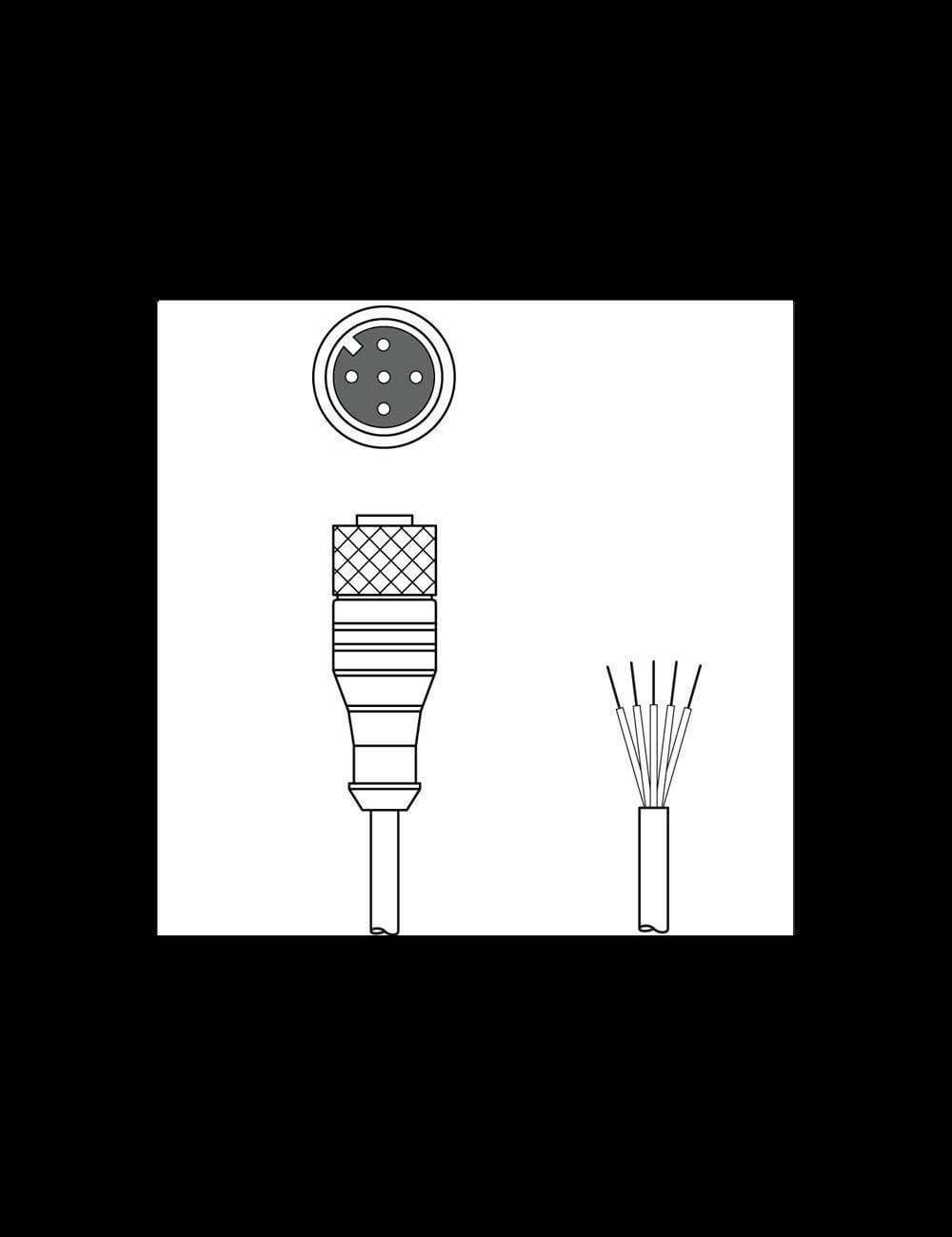 LEUZE KD SC-M12-5A-P1-050 (50138187), FEMALE, CONNECTION 1: CONNECTOR, AXIAL, M1 - Australian Empire Shop