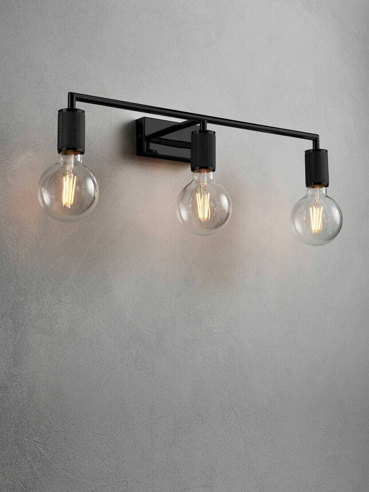 Lucci Aqua Cattrall 3 Light Wall Bracket in Black 560 xmm - Australian Empire Shop