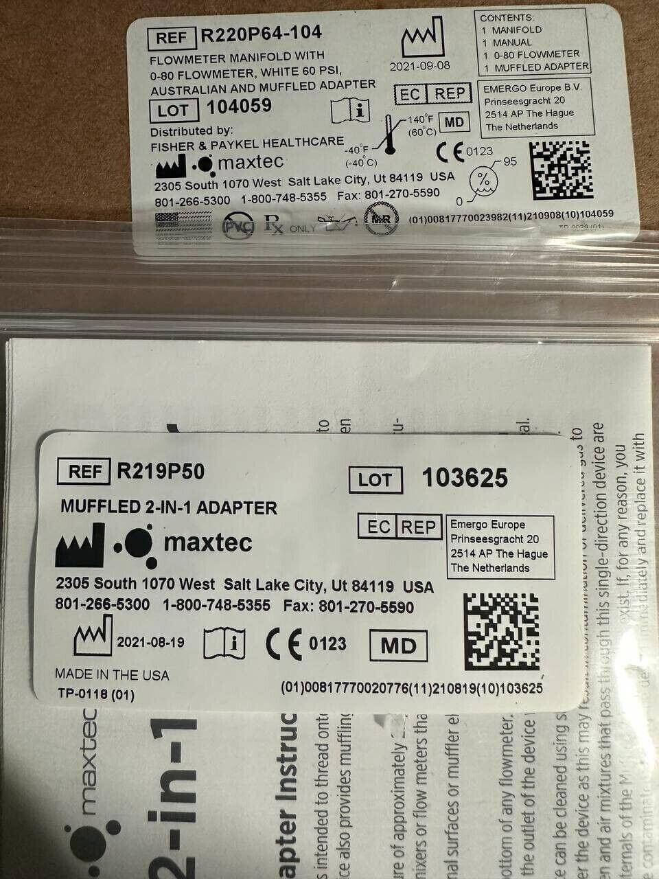 Maxtec FLOW METER MANIFOLD with 0-80 FLOW 60 PSI AU MUFFLED ADAPTER R220P64-104 - Australian Empire Shop