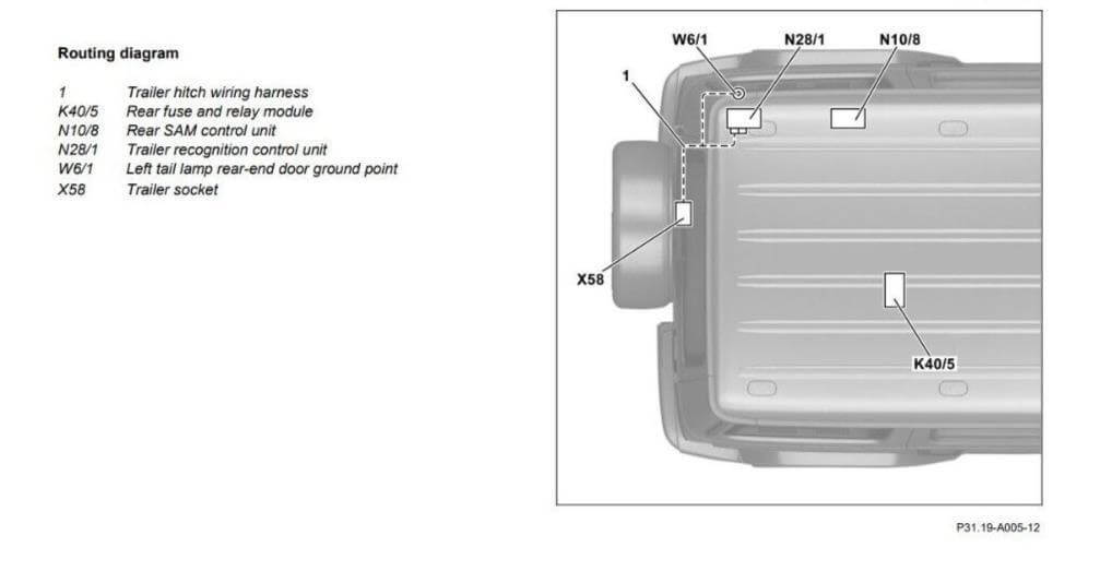 Mercedes G-Class wiring kit OEM LED Genuine B64520463 Towbar Light Cable - Australian Empire Shop