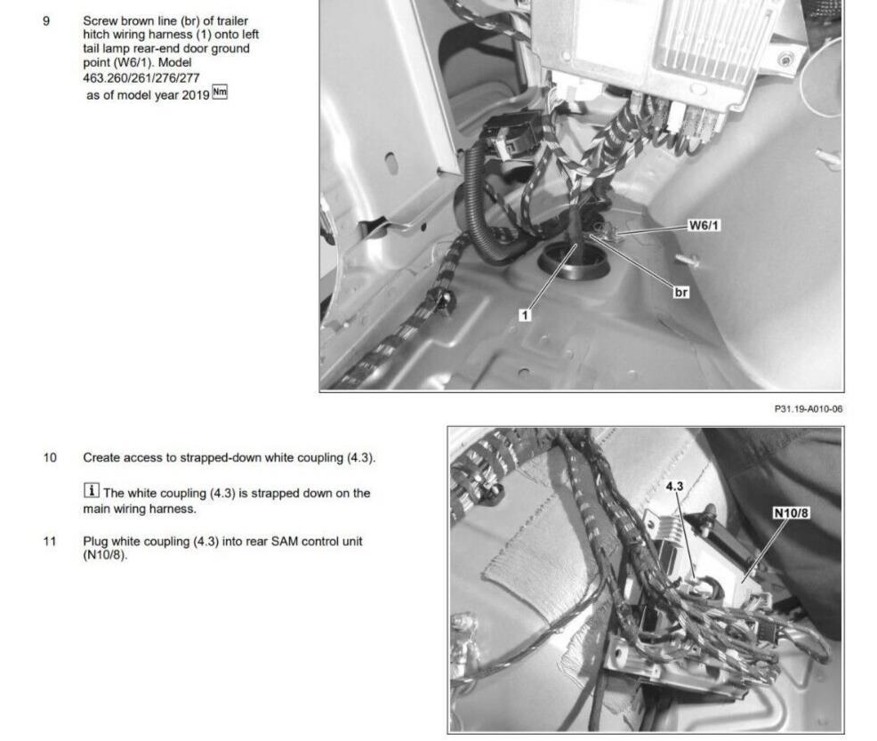 Mercedes G-Class wiring kit OEM LED Genuine B64520463 Towbar Light Cable - Australian Empire Shop