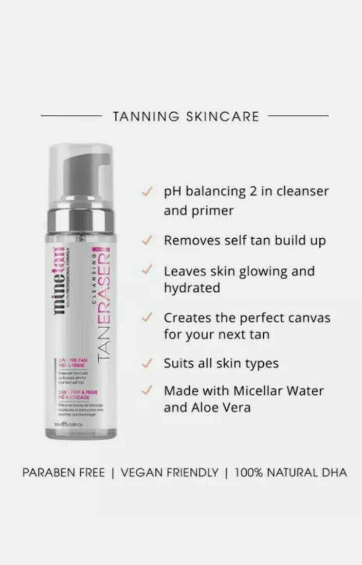 MineTan Salon Professional Formula Cleansing Tan Eraser Prep & Prime 200ml New - Australian Empire Shop