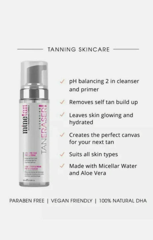 MineTan Salon Professional Formula Cleansing Tan Eraser Prep & Prime 200ml New - Australian Empire Shop