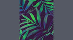 Green tropical palm leaf pattern on dark background, iPad cover case