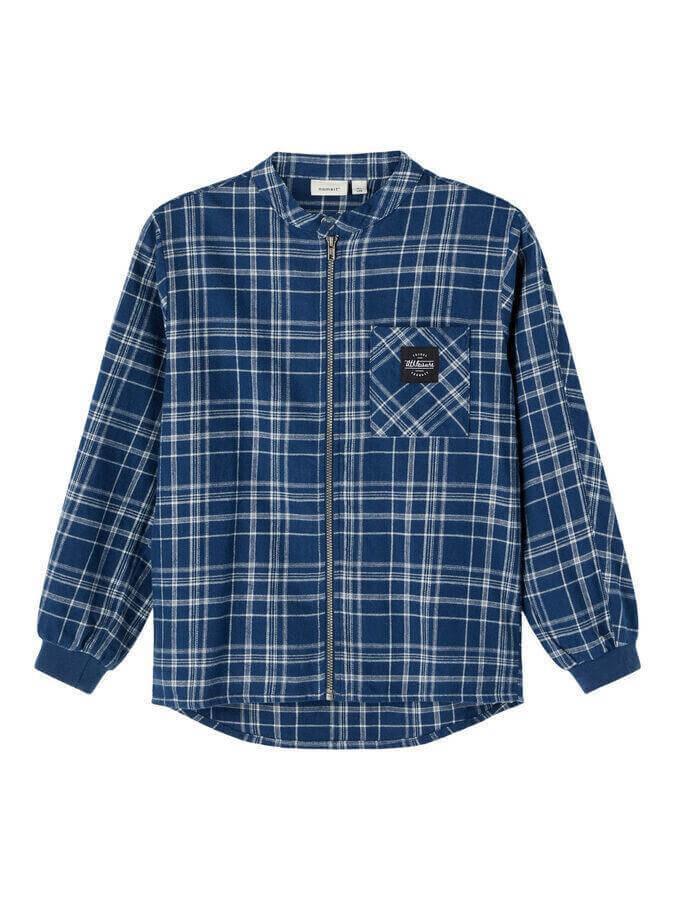 NEW SEASON NAME IT CHECKED ZIP SHIRT kids 95% Organic Cotton 7-8 years Made Uk - Australian Empire Shop