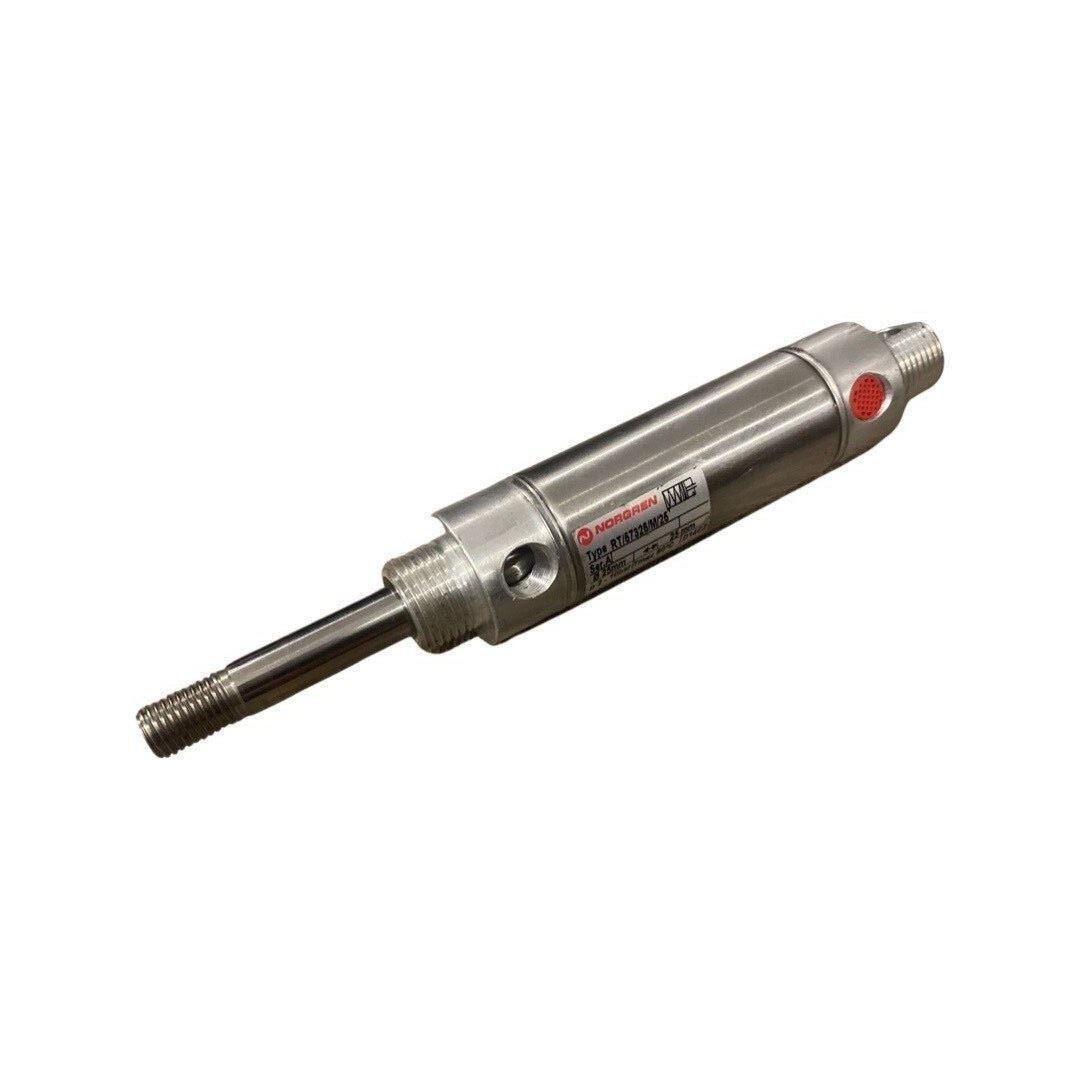 Stainless steel Norgren piston rod cylinder, 25mm bore, 25mm stroke, threaded ends