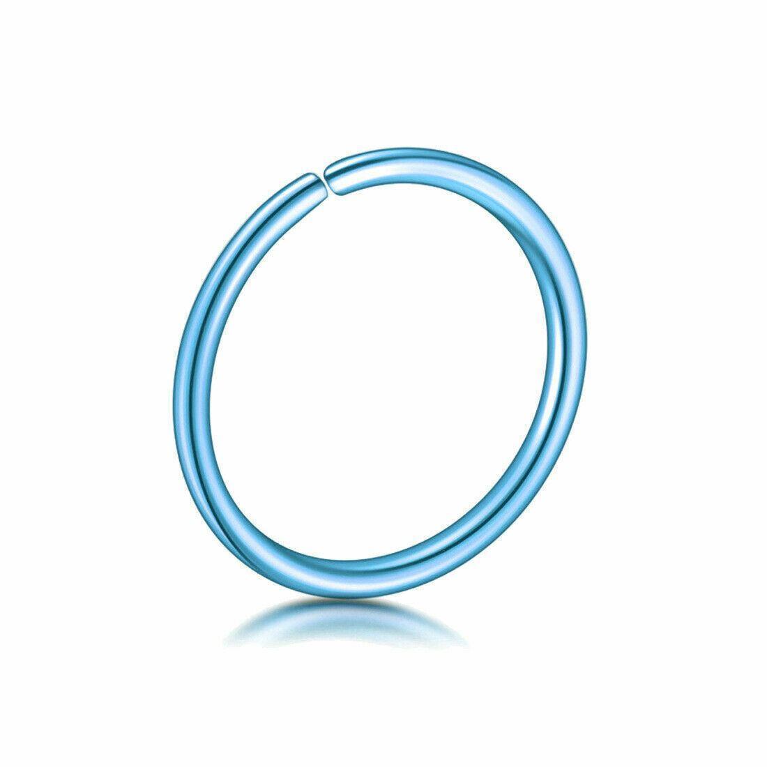 Nose Lip Ear Ring Hoop Rings Surgical Body Piercing Earring Stud 6 - 8 MM - Australian Empire Shop