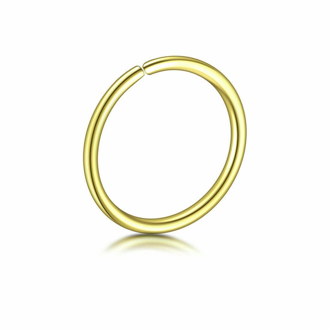 Nose Lip Ear Ring Hoop Rings Surgical Body Piercing Earring Stud 6 - 8 MM - Australian Empire Shop