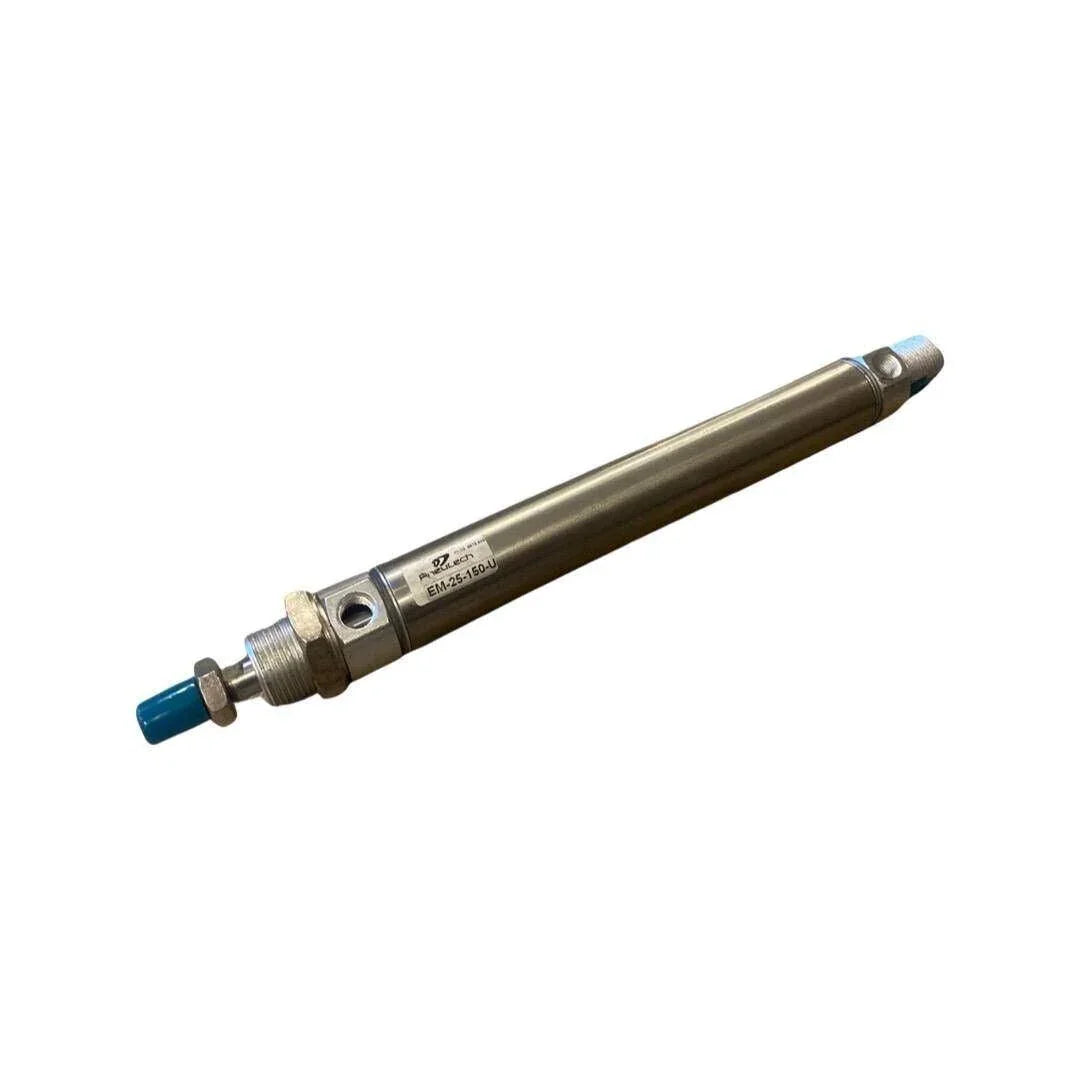Pneumatic piston rod cylinder, 25mm bore, 150mm stroke, metal double-acting type