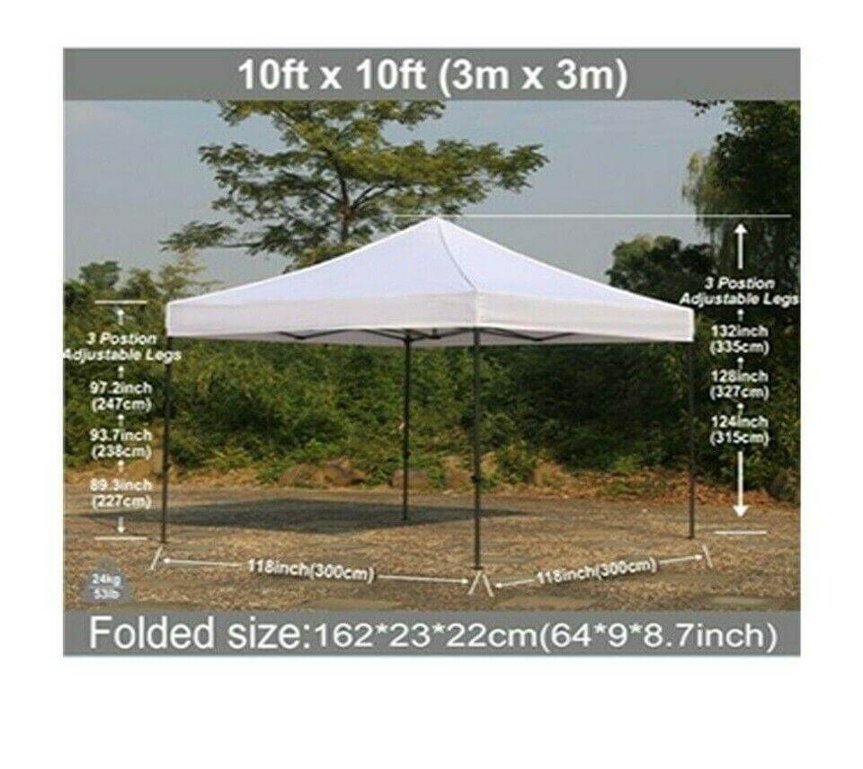 Portable TANT Gazebo 3m x 3m Heavy Duty Steel Frame Side Wall Waterproof Camping - Australian Empire Shop
