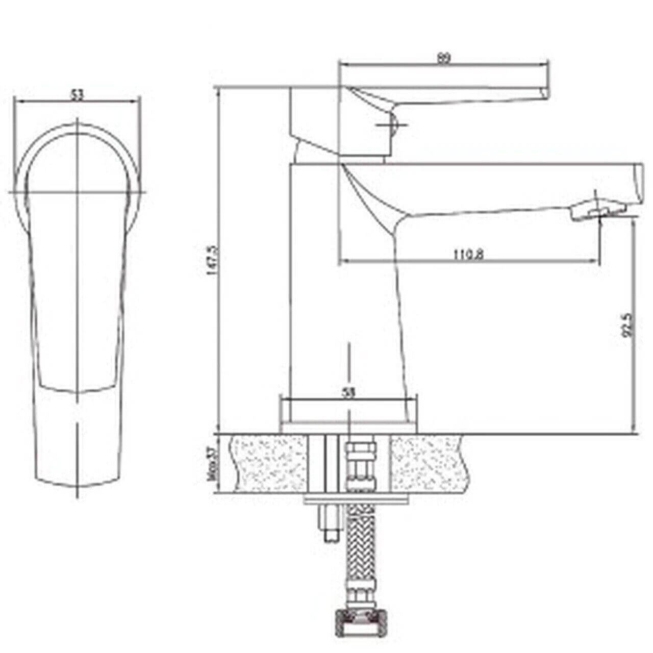 Raymor Alpha Basin Mixer Chrome 4Star Cartridge, Paddle Handle, Fixed Spout, - Australian Empire Shop