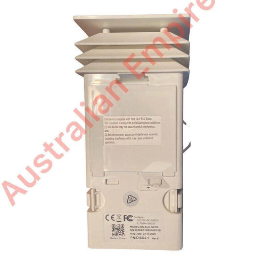 Semios dispenser single can gen2, white plastic electronic device with vents and label details