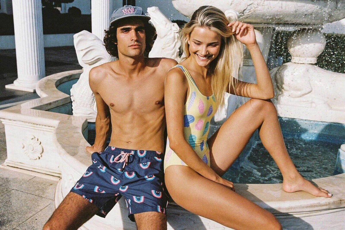 Skwosh Club MEN’S Shorts Smile More Swim Short High Quality - Australian Empire Shop