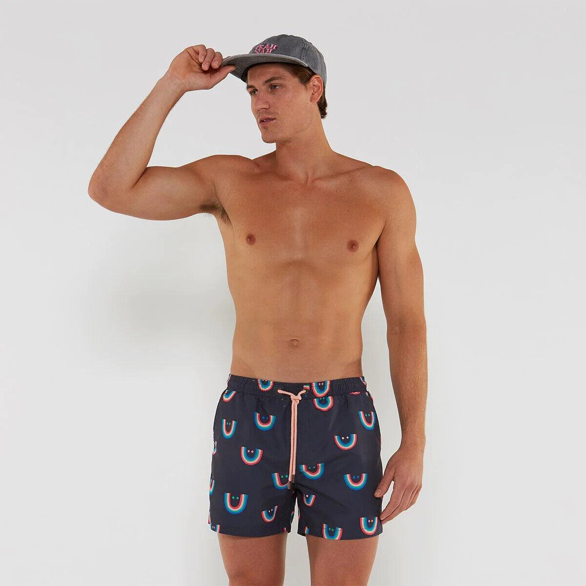 Skwosh Club MEN’S Shorts Smile More Swim Short High Quality - Australian Empire Shop