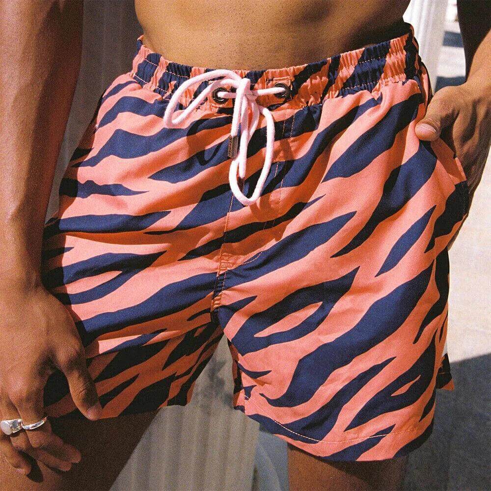 Skwosh Club MEN’S Shorts TIGER KING Smile Swim Short High Quality - Australian Empire Shop