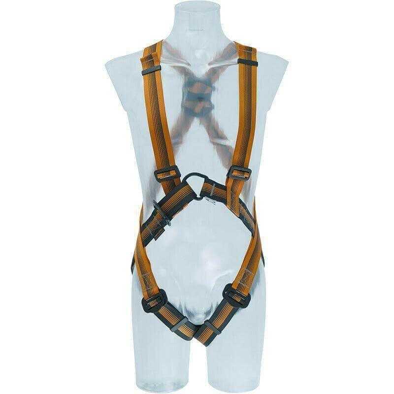 Orange and black Skylotec ARG 30 HR full body harness for fall arrest and confined space safety displayed on a mannequin torso