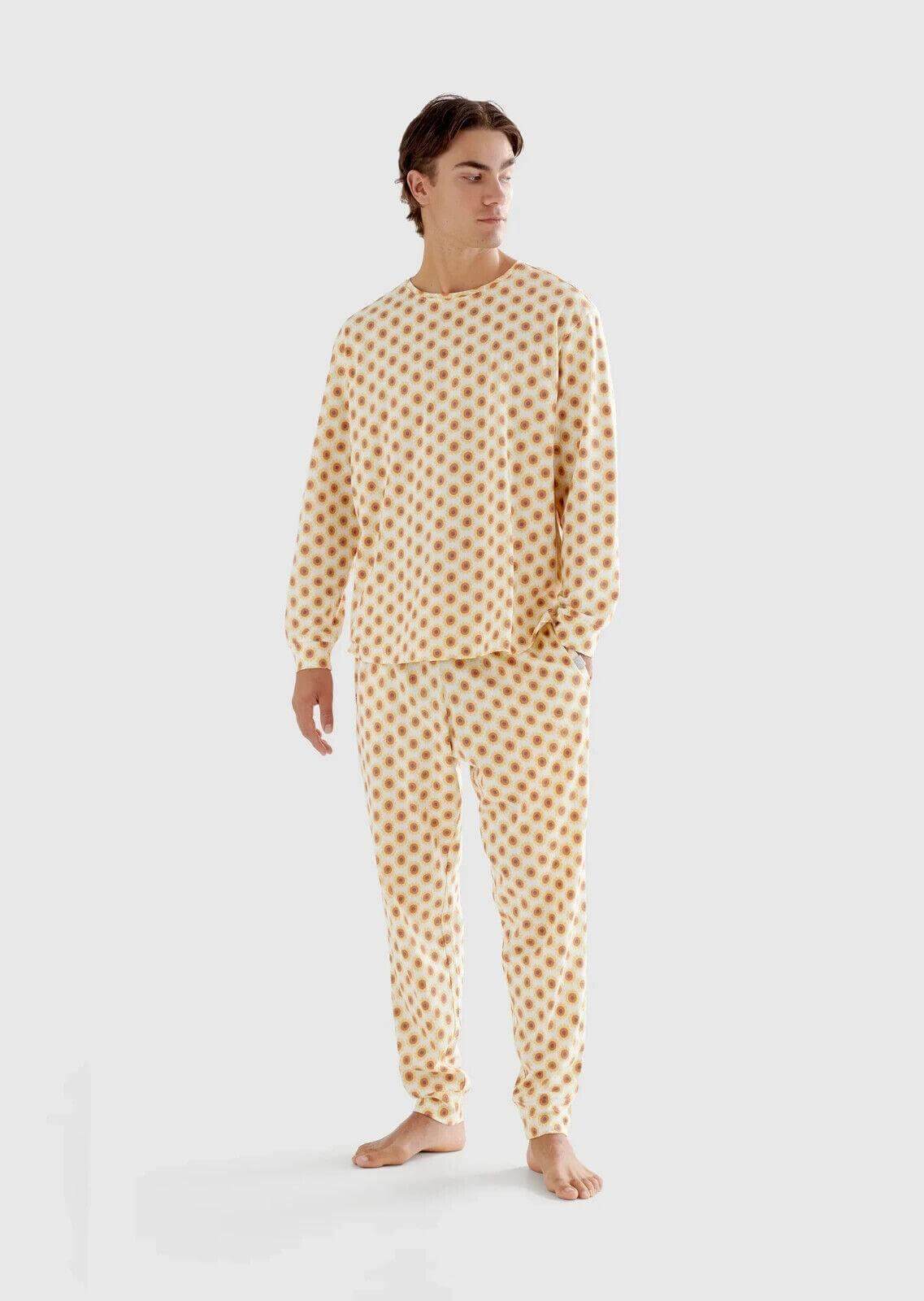 sleepwear set Long Sleeve Tshirt Loose Pyjama Set pant Made Turky 100% Cotton - Australian Empire Shop