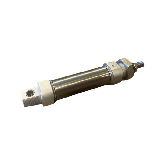 pneumatic piston rod cylinder with threaded ends and metallic body, 25mm bore
