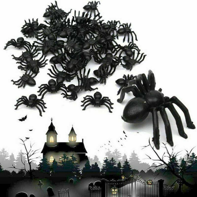 Spider Halloween 12X Black 7cm Spooky Party Favour Birthday Treat Bag ToysGames - Australian Empire Shop