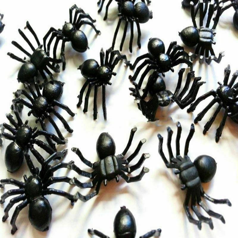 Spider Halloween 12X Black 7cm Spooky Party Favour Birthday Treat Bag ToysGames - Australian Empire Shop
