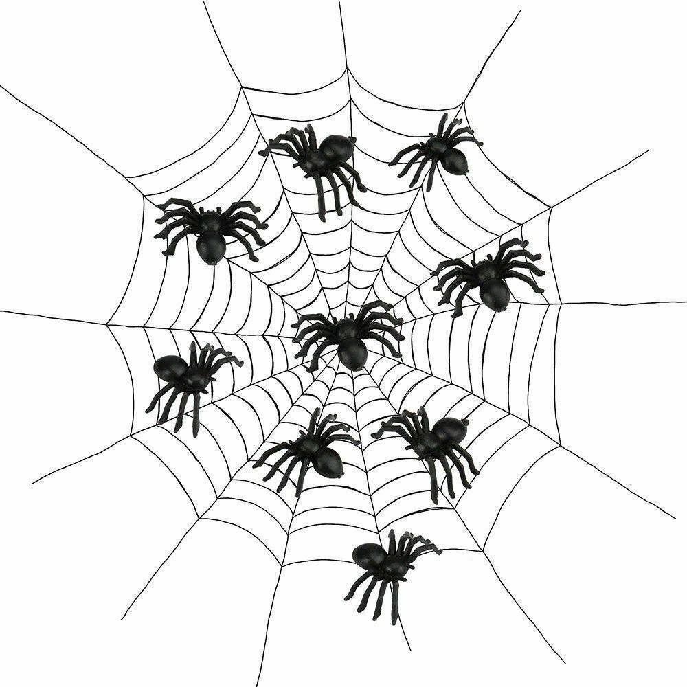 Spider Halloween 12X Black 7cm Spooky Party Favour Birthday Treat Bag ToysGames - Australian Empire Shop