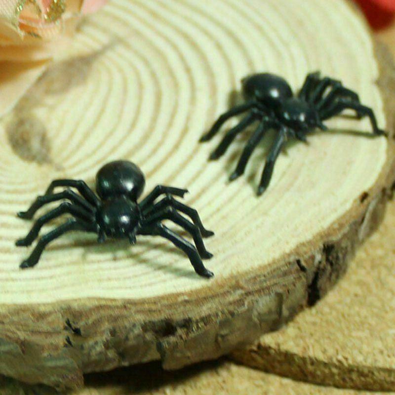 Spider Halloween 12X Black 7cm Spooky Party Favour Birthday Treat Bag ToysGames - Australian Empire Shop