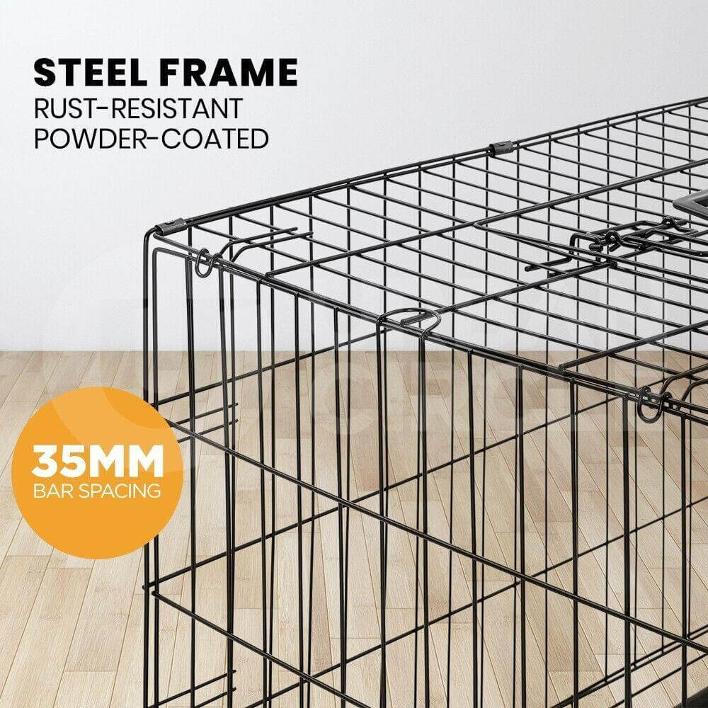 Taily Pet Crate Collapsible Metal Frame Kennel Dog Rabbit Cat Cage Playpen 30" - Australian Empire Shop