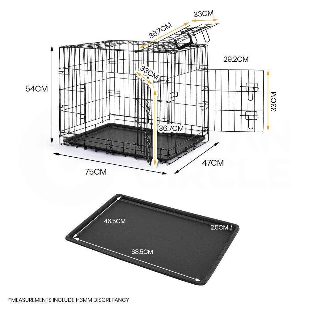 Taily Pet Crate Collapsible Metal Frame Kennel Dog Rabbit Cat Cage Playpen 30" - Australian Empire Shop