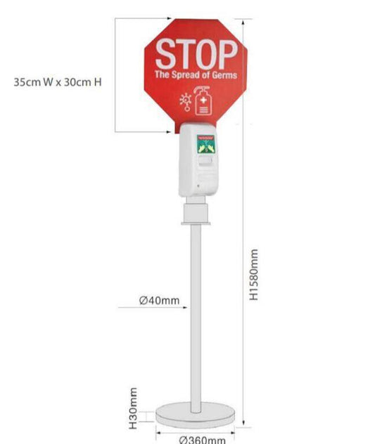 Touchless Automatic HAND SANITISER Soap Dispenser with Floor Stand Chrome - Australian Empire Shop