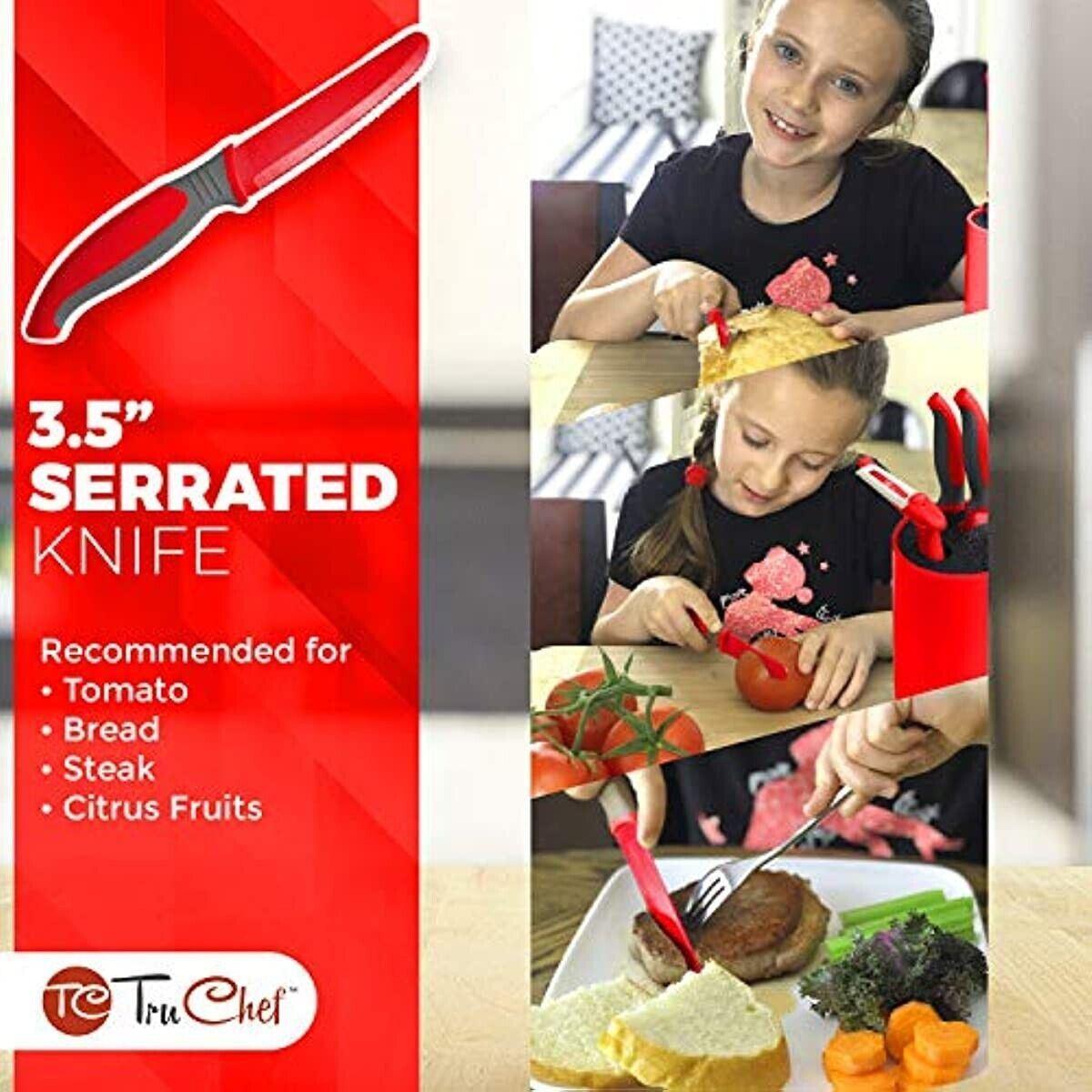 TruChef Kids Knife Set For Cooking – 5 Piece Kids Cook Set in RED Kids Cooking - Australian Empire Shop