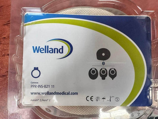 WELLAND 5X Hydrocolloid convex flanges 70mm ring + belt loops honey 13-48mm - Australian Empire Shop