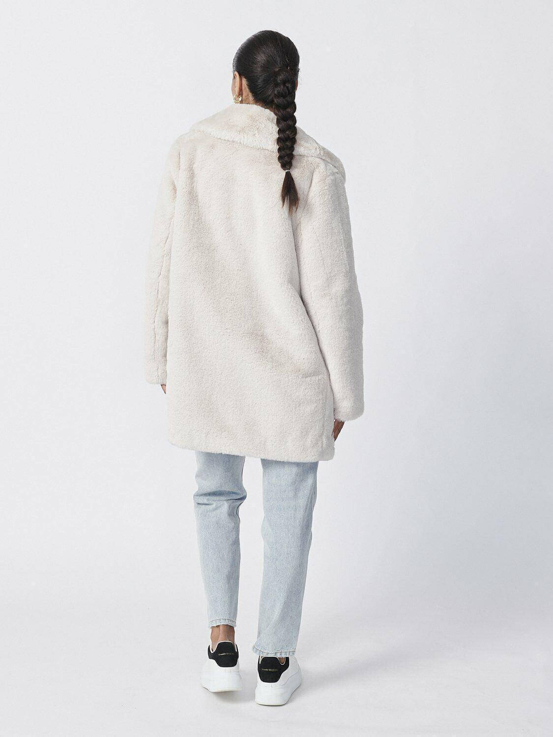 Women Winter Faux Fur Lapel Coat Jacket Ladies Thick Warm Outwear Long ICE BRAND - Australian Empire Shop