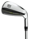 Stainless steel golf iron club with Launch Pad branding and black-green detail