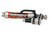 Holmatro hydraulic rescue tool with red and silver body, black handle, and metal tips