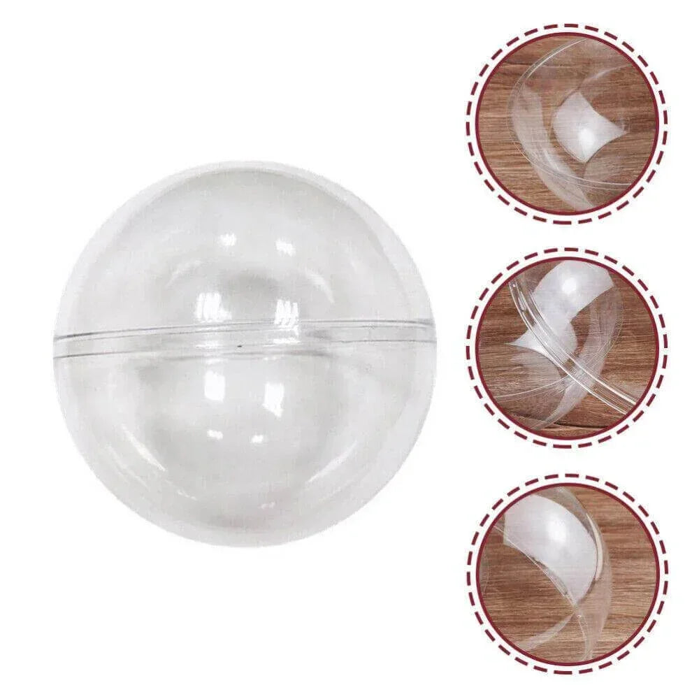 10X Balls clear plastic ball Clear Containers ORNAMENTS DECORATION ball 10CM - Australian Empire Shop