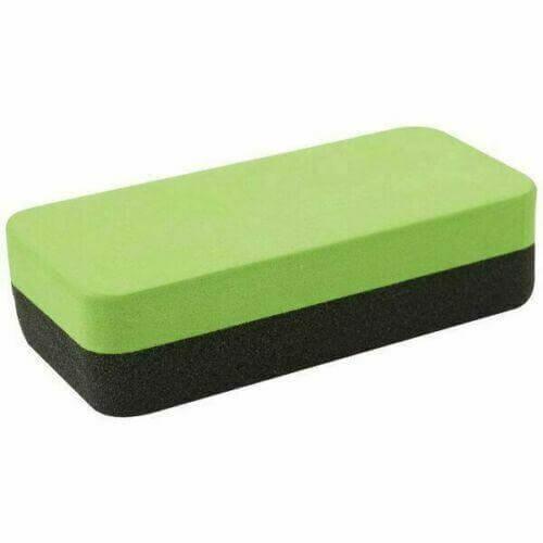 Green and black magnetic whiteboard eraser foam cleaner for dry erase boards