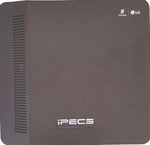 iPECS office phone system device with Ericsson and LG logos, sleek black design for business communications