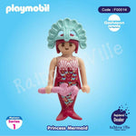 Playmobil Princess Mermaid figure with seashell top and pink tail, holding a coral accessory