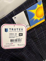 Trutex royal check pencil skirt tag for Wyndham College, schoolwear with ethical initiative label