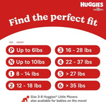 Huggies Little Snugglers size chart for perfect fit by baby weight