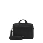 Black Samsonite laptop bag with shoulder strap and top handle for office use